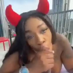 Thick black bitch had suck dick to stay in the penthouse